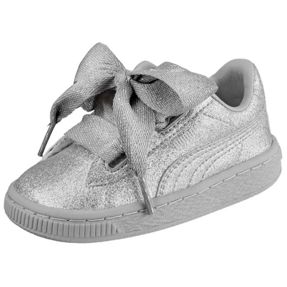 puma basket heart grey