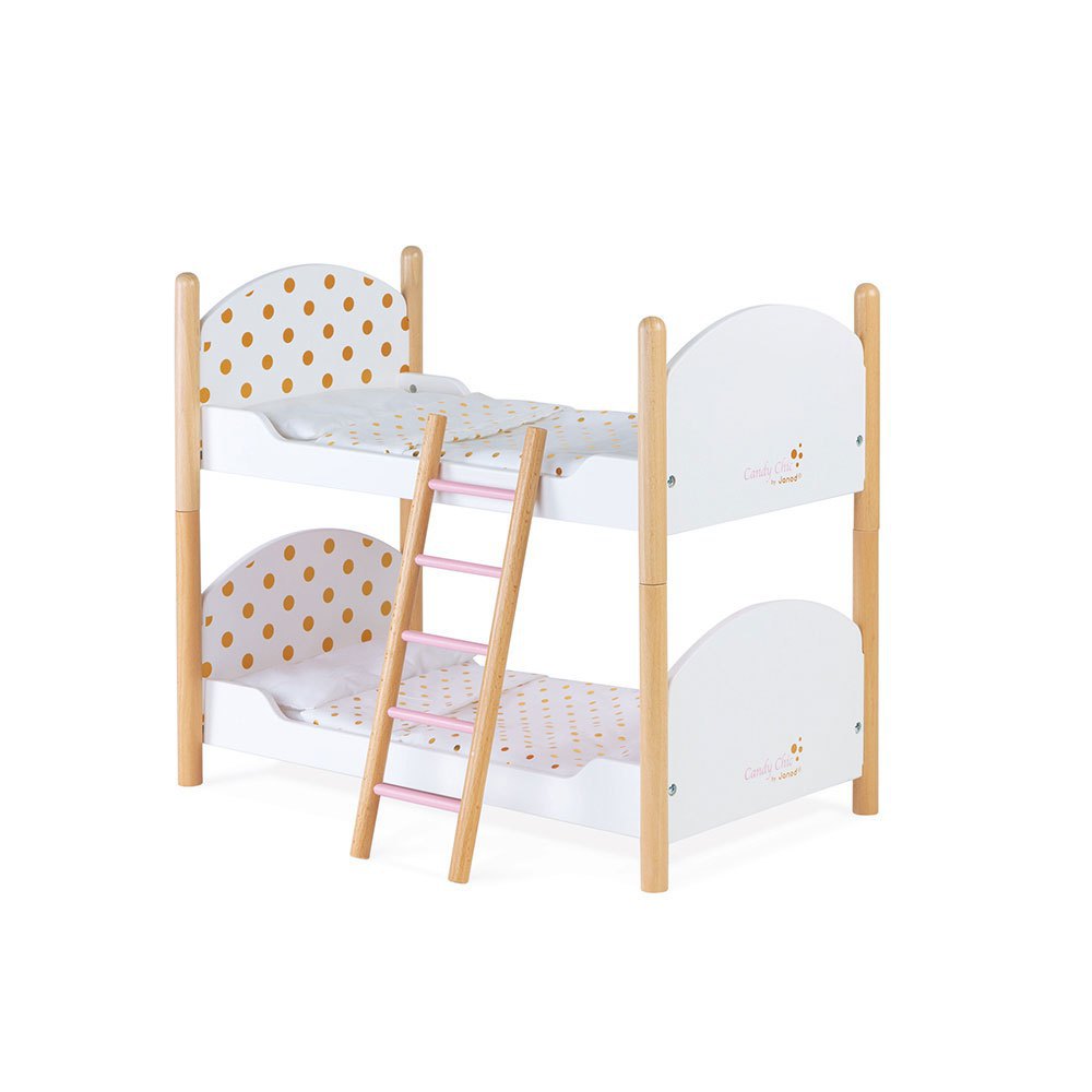 Janod Candy Chic Dolls Bunk Beds White, Toy Bunk Beds