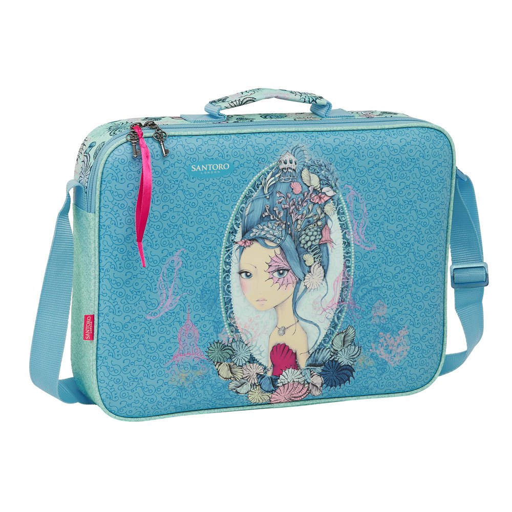 Mermaid Corgis Blue Laptop Messenger Shoulder Bags Tablet Tote Briefcase Computer Case Handbag Men Women Ladies