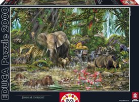 Educa touch Afrikanischer Dschungel 2000 Stücke Puzzle