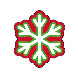 Jibbitz Pin Green And Red Snowflake