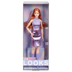 Barbie Looks 20 Puppe Mit Rotem Kopf Und Lila Rock-Outfit