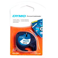 Dymo Letratag Plastic Tape 12 mm x 4m 91221