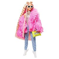 Barbie Extra Ροζ βελούδινο παλτό και κατοικίδιο