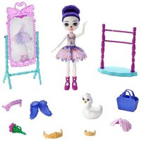 Enchantimals Sarely Swan And Pointe With Ballet Studio Swan Mascot Doll With Play Set And Toy Accessories