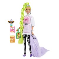 barbie-dukke-med-neongront-har-og-kj-ledyrleketoy-extra