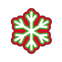 Jibbitz Green And Red Snowflake STIFT