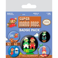 Nintendo Abzeichen-Paket Super Mario Bros