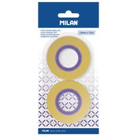 milan-blister-pack-2-transparent-light-yellow-adhesive-tapes-19x33-m