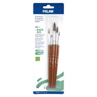 milan-blister-pack-5-round-brushes-goat---synthetic-hair-101-series-n--0-4-6-8-and-12