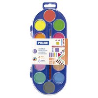 milan-set-of-12-fluo-and-metal-watercolour-tablets-o-30-mm-with-brush