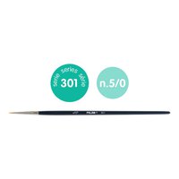 MILAN Synthetic Bristle Brush For Small Detailed Works Series 301 No. 5/0