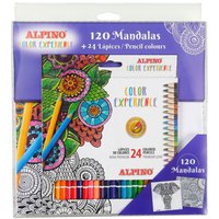 Alpino Set 24 Coloured Pencils And Book 120 Mandalas