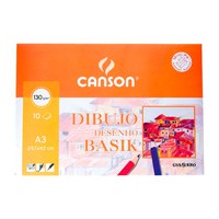 Canson Pack 10 Láminas Dibujo A3 Basik 130 Gr