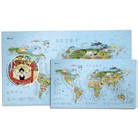 Awesome maps Best Surf Beaches Of The World / Original Colored Edition Vinyl Map