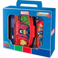 Stor Sandwichera Avengers Invincible Force With Cutlery And 400ml Aluminum Bottle