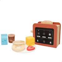 Woomax Holzspielzeug-Toaster Mit 8 Zubehör