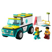 lego-emergency-ambulance-and-boy-with-snowboard-construction-game