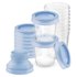 Philips avent 10 Containers For Breast Milk 180ml+10 Caps+2 Adapters