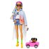 Barbie Extra Articulada Con Trenzas De Colores Accesorios De Moda Y Mascota