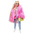 Barbie Extra Con Pelo Rosado Chaqueta Rosada Incluye Mascota Y Accesorios