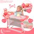 Color baby Cradle. Changing Table And Hihgchair 3-in-1 For Dolls