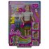Barbie Блондинка с радужными волосами и юбкой-гепард, модными аксессуарами и игрушечными волосами